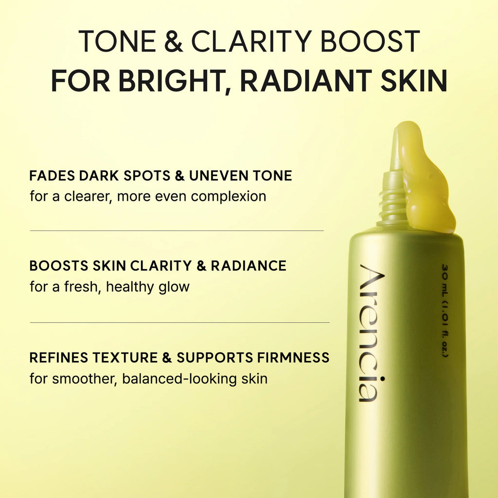 Arencia Vitamin C Booster Shot Serum – Glutathione, Niacinamide & Vitamin E for Dark Spots, Fine Lines & Wrinkles | Korean Skincare, Glass Skin, 30ml/1.01 fl.oz