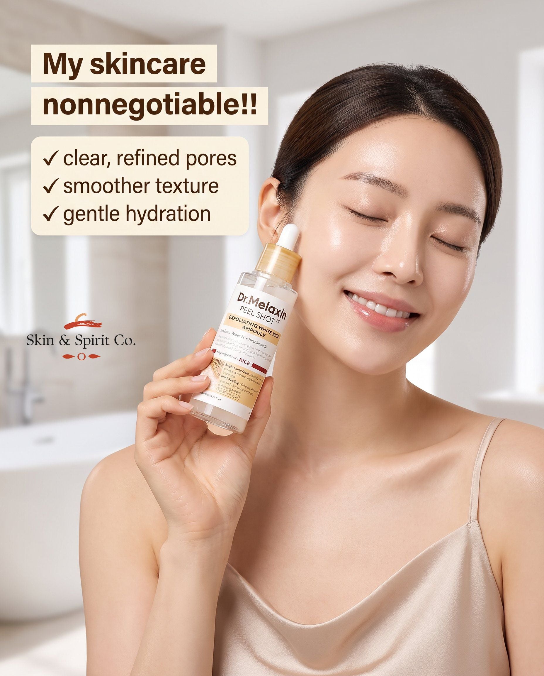 Dr.Melaxin Peel Shot Exfoliating White & Black Rice Ampoule Essence