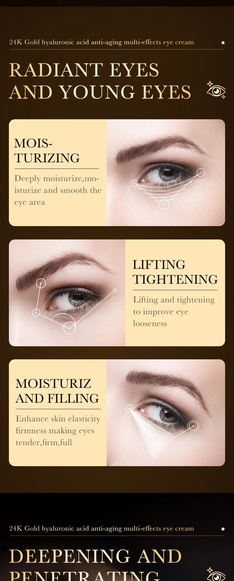 Eye Cream (24K Gold Brightening Cream) | Luxurious Treatment