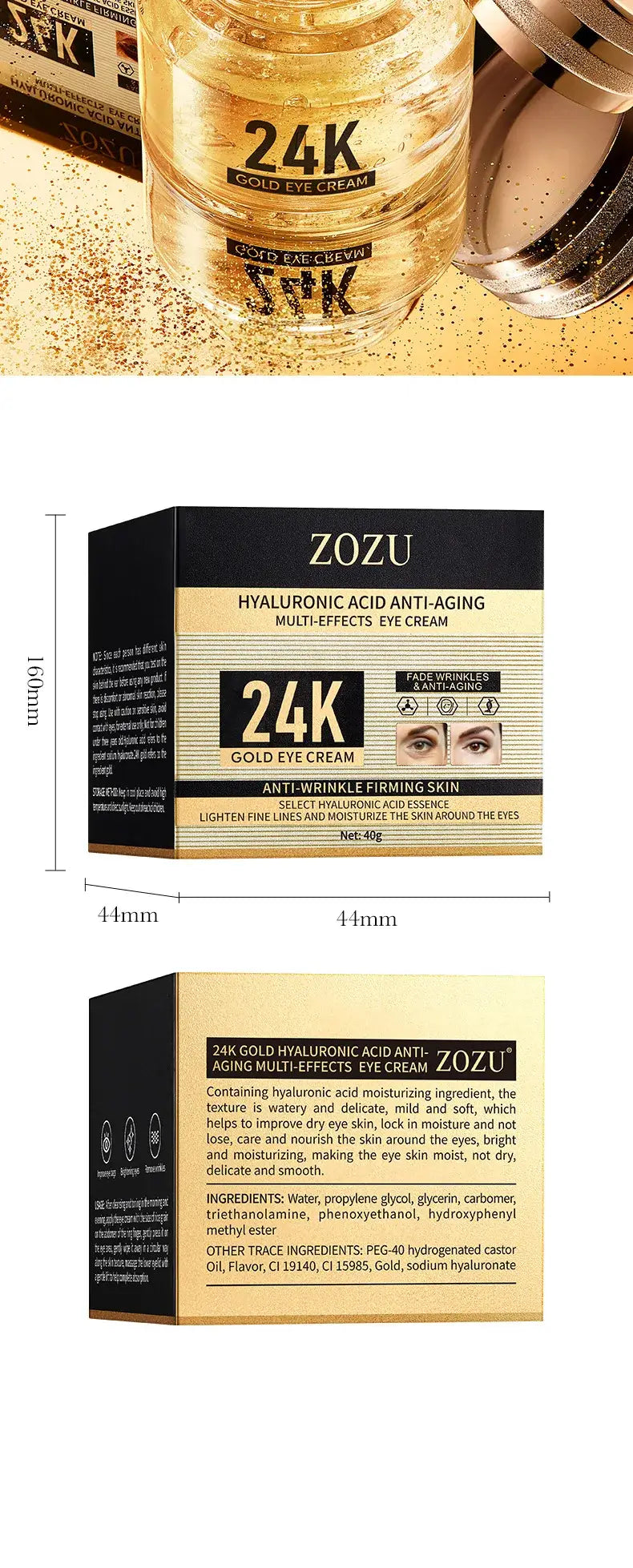 Eye Cream (24K Gold Brightening Cream) | Luxurious Treatment